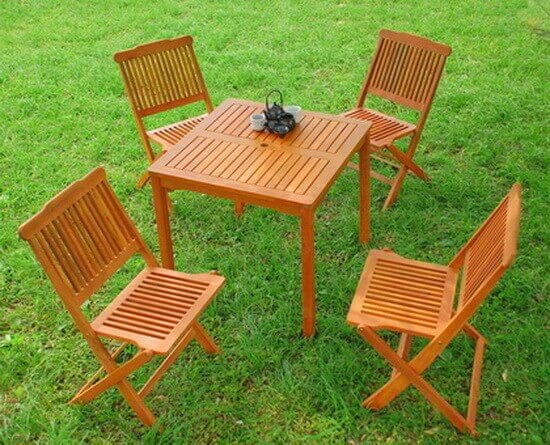 木製庭園桌椅組